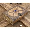 ALCRAFT Handmade Vintage Leather Journal with Semi Precious Stones Black