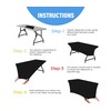 CKE 8FT Spandex Table Cloth (2 Pack, Black) Tight, Fitted