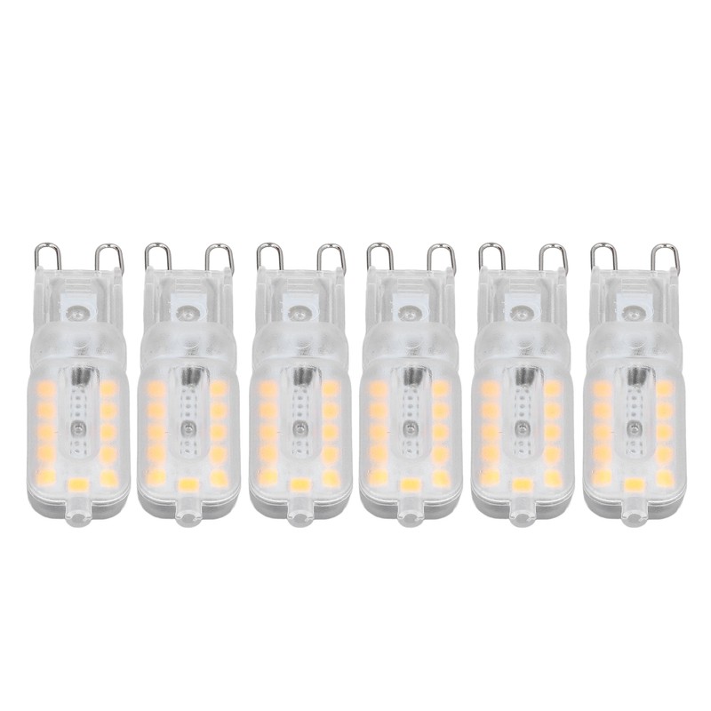 6pcs G9 LED Bulb 5W Transparent Cover 22LED Dimmable G9