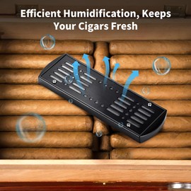 NEEDONE Cigar Humidifier, Rectangle Black Humidifier for Cigar Humidor Box, Helps Maintain Humidity, Keep Cigars Fresh, Gifts for Men