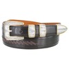 Western Cowboy Dress Lacing Leather Belt (Black, 38)
