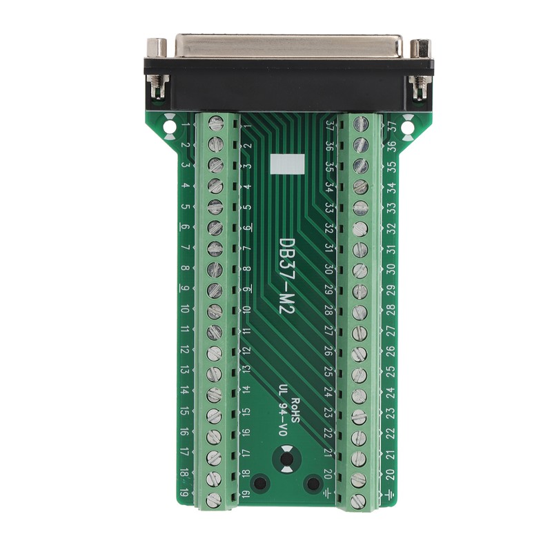 DB37 Breakout Connector Terminal Board Straight PCB Insulated Anti Interference