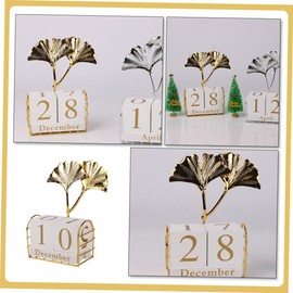 Operitacx Ginkgo Leaf Desk Calendar Table Decoration Teacher Table Calendar Wedding Countdown Desk Calendar Office Decoration Funny Desk Calendar Office Desktop Wood