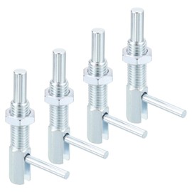 uxcell 4 Pcs Retractable Indexing Plunger Pin, M12 l Spring Plunger Carbon Steel Spring Loaded Latch Telescopic Locking Pin with Nut for Machinery Shipbuilding