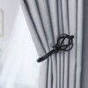 KAMANINA Decorative Curtain Drapery Holdbacks for Wall, Black Curtain Tiebacks
