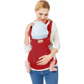 Ergonomic Baby Carrier Kangaroo with Seat Front and Back Comfy High Quality - Red