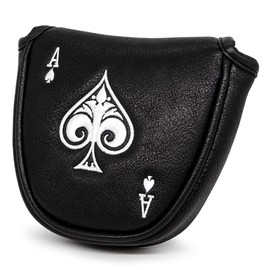 Tskcvy Putter Cover Headcover Mallet Putter Cover Magnetic Club Protective Case Fits Gift for Men Golfer