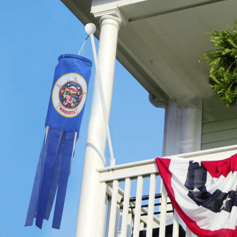 WindSock Flag 2 Pack,Stripes Wind Socks For Yard And Garden
