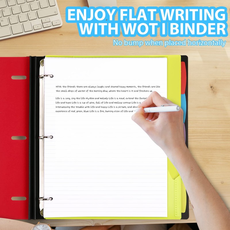 WOT I All-in-one Telescoping Binder Notebook, Refillable 3 Ring Binder