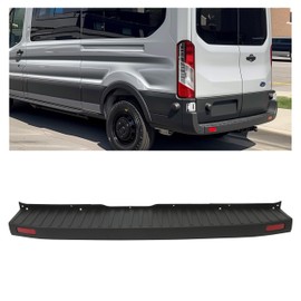 HECASA Rear Bumper Cover Top Pad Panel Compatible with 2015-2022 Ford Transit 150 250 350 Passenger Vans with Medium or High Roof Only FO1190108 Bumper Cover Step Plate (Not Fit Low Roof Transit Vans)