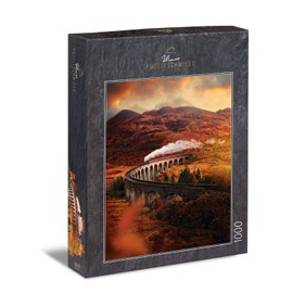 Ulmer Puzzleschmiede - Glenfinnan Viaduct Puzzle - Scenic 1000 Piece Scotland Jigsaw Puzzle - The Railway Viaduct in the Scottish Highlands - A Known Movie Motif as a Puzzle