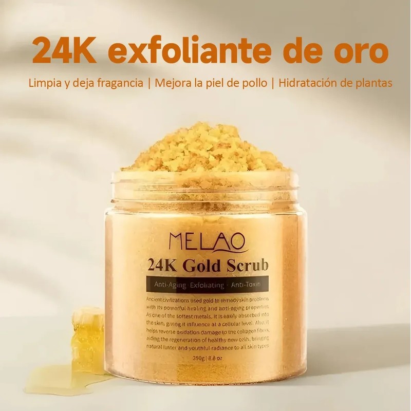 Crema Exfoliante Facial Oro 24k Hipoalergénica 250g