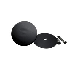Door Hole Cover Plate | Dummy Deadbolt Lock Doorknob Filler | 2-5/8" | Black | Tuff Strike