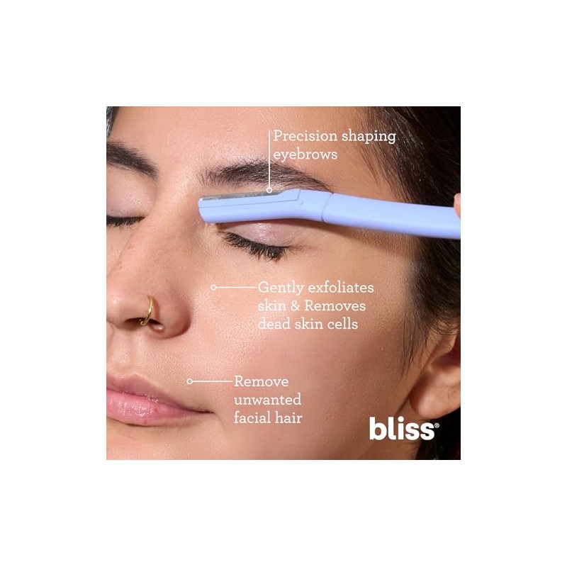 Bliss Women's Dermaplaning Tool - 16 Pack Dermaplaning Razor Microblades: