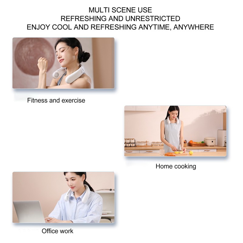 Hanging Neck Fans Portable Semiconductor Dual Cooling 3 Wind Speed