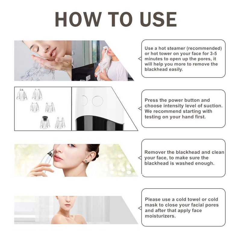 Electric Blackhead Removal Machine Vacuum Suction Oil Control Pore Cleaner