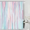 JAWO Abstract Shower Curtain, Modern Aesthetic Stripe Shower Curtain Set