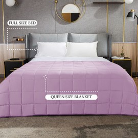 CYMULA Weighted Blanket for Adults (15lbs 60"x80" Queen Size) - Cooling Breathable Heavy Blankets for Summer Winter - Ultra Microfiber Soft Comfort Throw with Glass Beads - Gifts for Men/Women