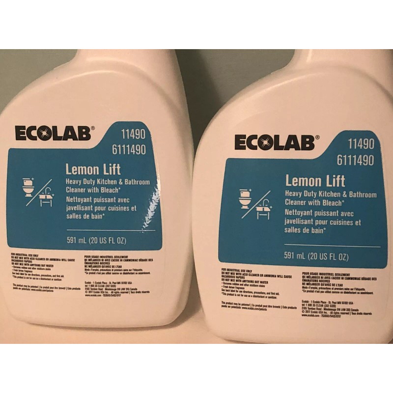 Ecolab 2- 20 FL OZ Ecolab Lemon Lift Heavy Duty