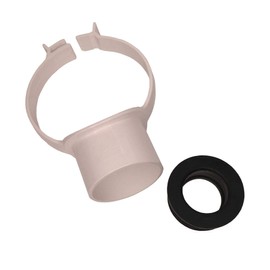 Floplast Soil Pipe White Strap Boss with 40mm Rubber Boss Adapter