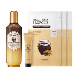 Royal Honey Propolis Enrich Emulsion + Free Gift (3 Royal Honey Mask Packs + 15ml Cream) / 본사직영로열허니 프로폴리스 인리치 에멀전+증정(로열허니마스크팩3매+크림15ml)