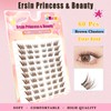 Brown Wimpern Extensions Set 60Pcs 8-12mm Mixed Clear Band Künstliche