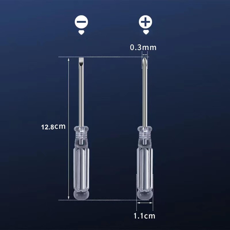 2-Piece Smaller Work Screwdriver Set Including Slotted, Phillips and Pozidriv