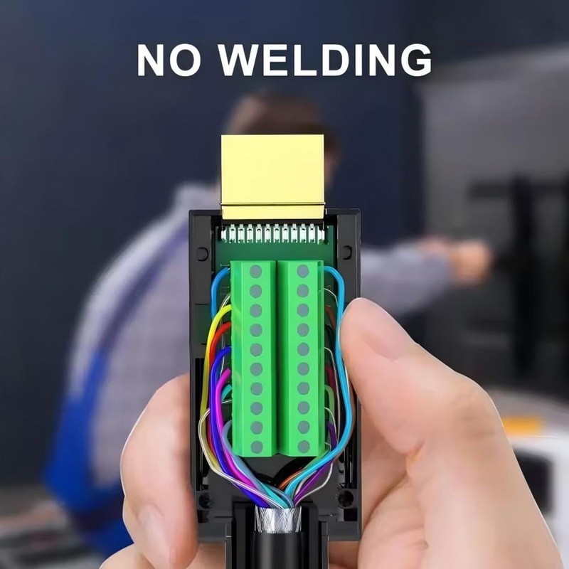 Willwewon 4PCS HDMI Solderless Male Adapter, Gold Plated Connector Breakout