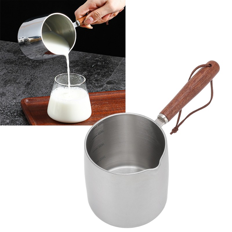 450ML Stainless Steel Butter Warmer Mini Butter Coffee Milk Pot