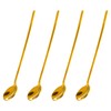 COMNICO Coffee Spoons Stainless Steel Shiny Gold, 6.7 Inches Mini