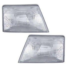 UPPARTS Headlights For 1998 1999 2000 Ford Ranger EV XL XLT Pickup - Headlight Pair Set For Driver and Passenger Side - Headlamps Include Lens, Housing, and Bulb