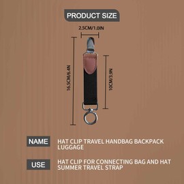 WUERKIYA Hat Clip for Travel Handbag Backpack Luggage 4 Pieces,Elastic Cap Clip Hat Companion for Women,Kids, Adults, Outdoor Travel Accessory Chains White