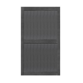 S&Z TOPHAND® 48in x 84in MDF Deep Gray Barn Door, 24-60in Solid Barn Door Slab Covered with Water-Proof PVC Surface, Simple Assembly is Required