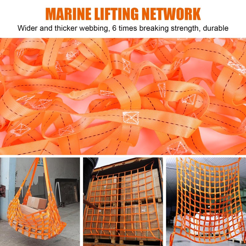 Lifting net, cargo hanging net, 1 x 1 m, 500