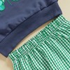 DSOKUHIB Toddler Baby Boy St. Patrick's Day Outfit Clover Embroidered