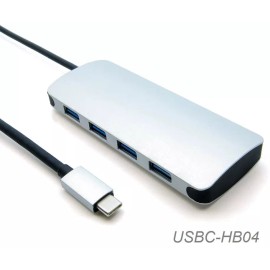 CablesOnline USB-3.1 Type-C Male to 4-Port USB-3.0 Type-A Female Hub, USBC-HB04