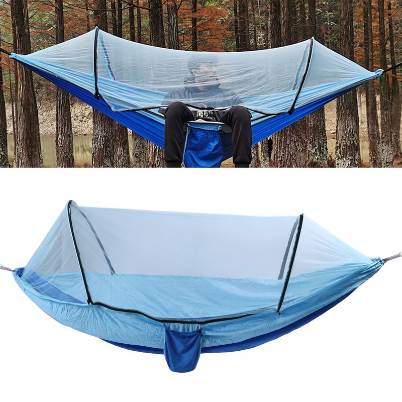 Camping Hammock with Net Lightweight Portable Tree Hammock with Storage