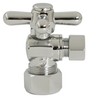 Westbrass D105BX-05 1/4-Turn Cross Handle Angle Stop Shut Off Valve,
