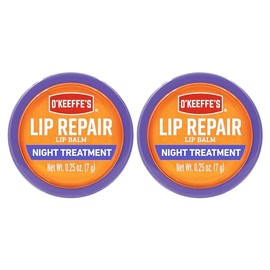 O'Keeffe's O'Keeffe's Lip Repair Night Treatment Lip Balm, 0.25 Ounce Jar, (Pack of 2)
