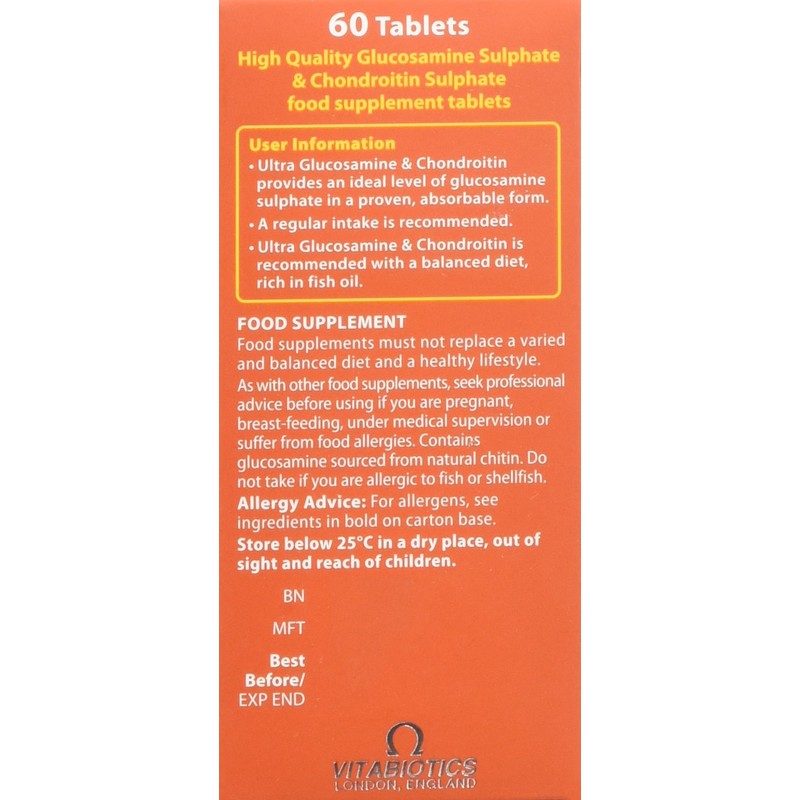 Vitabiotics Ultra Glucosamine and Chondroitin - 60 Tablets