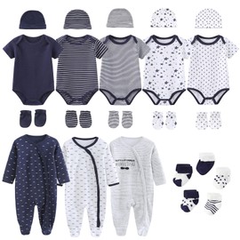 Ruliby New Born Clothes Cotton Layette Gift Outfit Set Unisex Baby Clothing and Accessories 0-3 Months