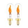 SHUWDKAR E12 Flickering Flame Bulb, Realistic Flame Effect LED Chandelier