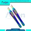 Set of 2 Adson Forceps 4.75" (12cm) Rainbow Titanium Finish