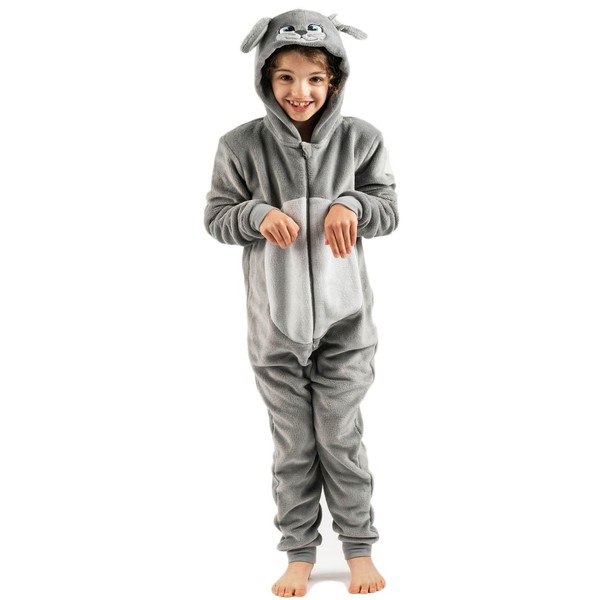Wunsy Kid's Grey Rabbit Onesie Costume Onesie All-In-One for Boys