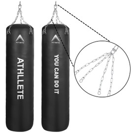 Athllete Unisex-Kids Boxing Set: Gloves, Punching Mitts & Bag, Black/Silver