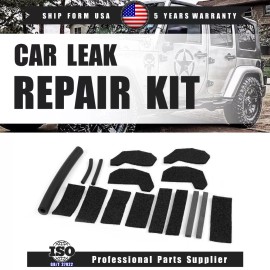 Wheelz 17 Pcs Hard Top Leak Repair Seal Kit for 2007-2018 Jeep Wrangler JK 68026937AB
