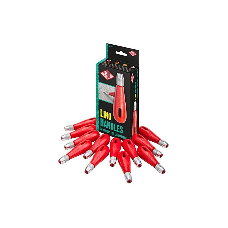Educational Arts 71040012 LH12 Lino Handle, Red, Pack of 12