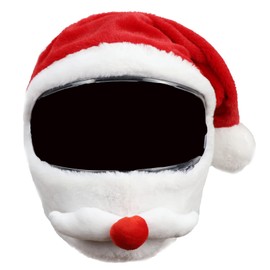 BwondMand Helmet Cover, Full Face Motorcycle Funny Helmet Decoration, Fun Riding Accessory Gifts for Motorcycle Enthusiast (Red Christmas Hat)