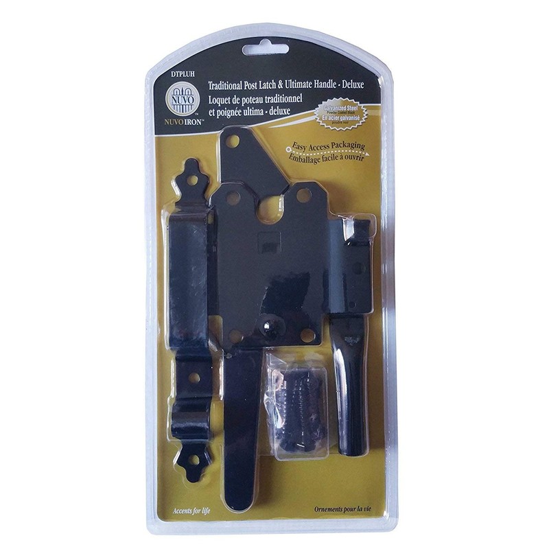 Nuvo Iron Deluxe Traditional Post Latch with Ultimate Handle