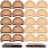20Pack Brown and Light Brown Wig Caps Stretchy Nylon Stocking